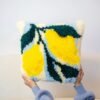 LEMON RIPE STRIPES - Latch Hook Cushion Kit unique