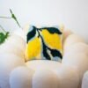 LEMON RIPE STRIPES - Latch Hook Cushion Kit unique