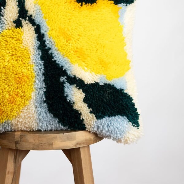 LEMON RIPE STRIPES - Latch Hook Cushion Kit unique