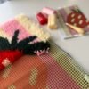 STRAWBERRY RIPE STRIPES - Latch Hook Cushion Kit unique