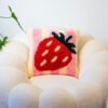 STRAWBERRY RIPE STRIPES - Latch Hook Cushion Kit unique