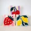 STRAWBERRY RIPE STRIPES - Latch Hook Cushion Kit unique