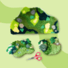 GREEN GARDEN - Latch Hook - Moss Coaster Bundle