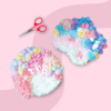 BUBBLEGUM DUO - Moss Coaster Bundle-Handmade Tufting Embroidery Art