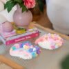 BUBBLEGUM DUO - Moss Coaster Bundle-Handmade Tufting Embroidery Art