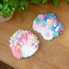 BUBBLEGUM DUO - Moss Coaster Bundle-Handmade Tufting Embroidery Art
