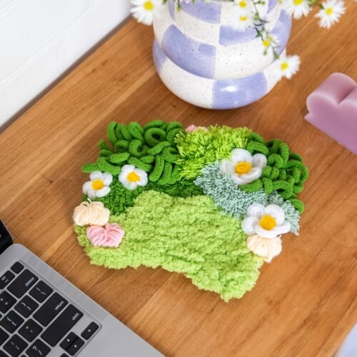 DAISY - Moss Coaster Kit-Handmade Tufting Embroidery Art