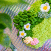 DAISY - Moss Coaster Kit-Handmade Tufting Embroidery Art
