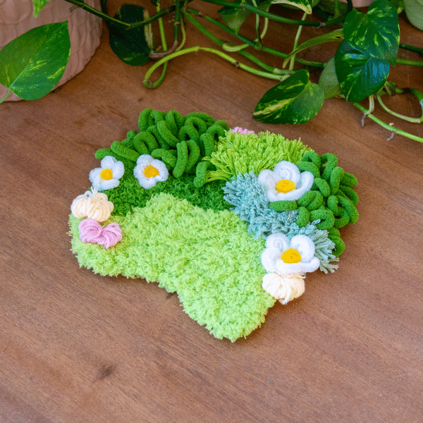 DAISY - Moss Coaster Kit-Embroidery Kit for Beginners