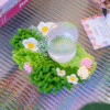 DAISY - Moss Coaster Kit-Handmade Tufting Embroidery Art