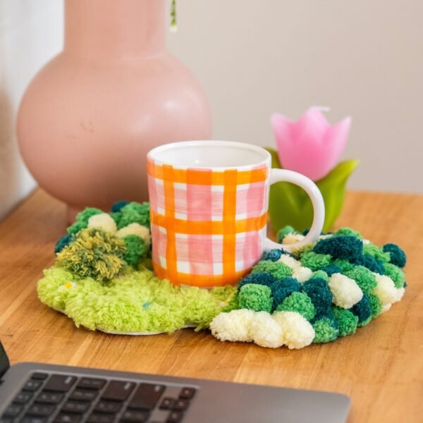 FLORAL GROVE - Moss Coaster Kit-Embroidery Kit for Beginners