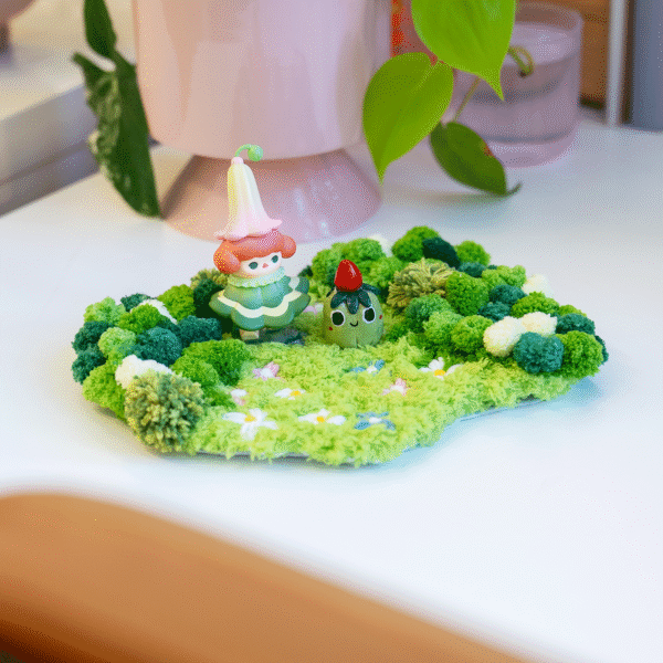 FLORAL GROVE - Moss Coaster Kit-Embroidery Kit for Beginners