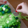 FLORAL GROVE - Moss Coaster Kit-Embroidery Kit for Beginners