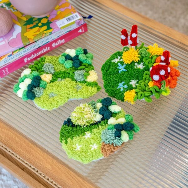 MUSHROOM MEADOW - Moss Coaster Kit-Creative Birthday Gifts