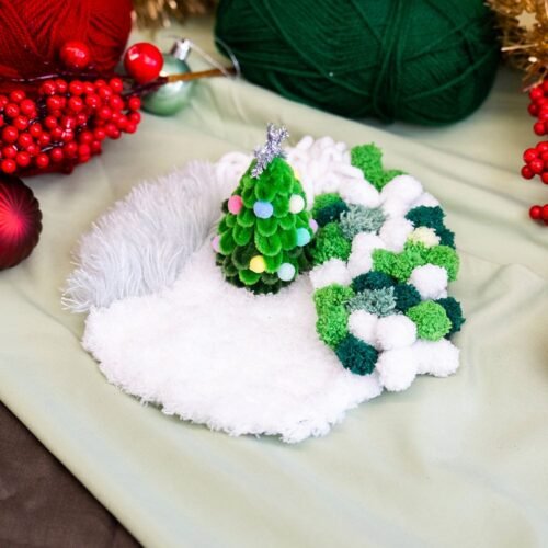 Twinkling Christmas Tree - Moss Coaster Kit-Crafts for Girls