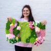 Bubblegum Meadow - Moss Kit Bundle-Handmade Tufting Embroidery Art