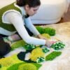 Grassy Fields - XXL Moss Rug Making Kit-DIY Needlepoint
