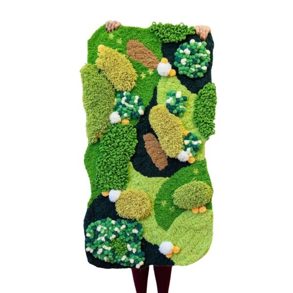 Grassy Fields - XXL Moss Rug Making Kit-DIY Needlepoint
