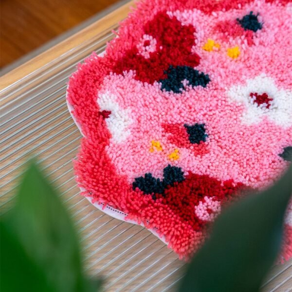 PINK POSIES - Rug Making Kit-latch hook kits