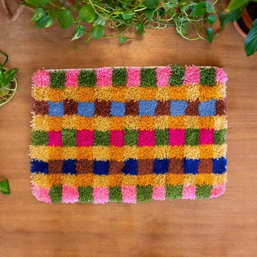 AFTERNOON TEA GINGHAM - Rug Making Kit-latch hook kits