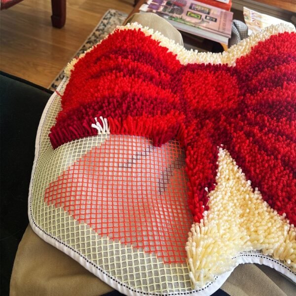 BIG RED BOW - Christmas Rug Kit-latch hook kits