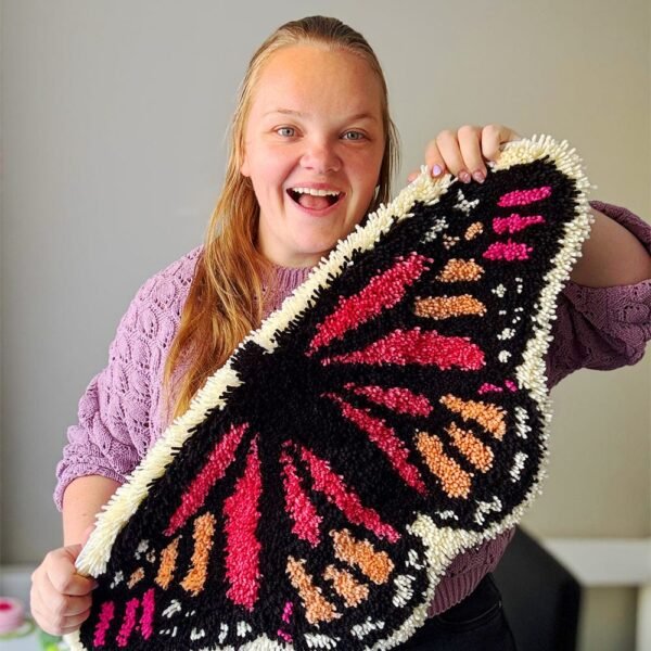 Blush Butterfly - Rug Making Kit-Kit for Beginners