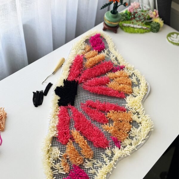 Blush Butterfly - Rug Making Kit-Kit for Beginners