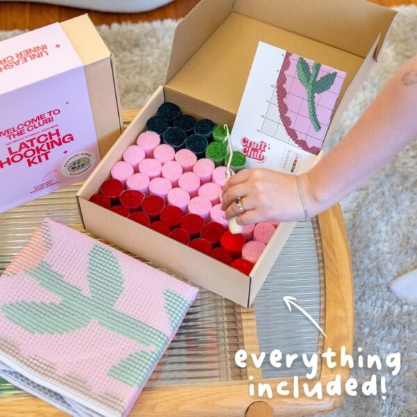 PEACH - Latch Hook Cushion Kit unique