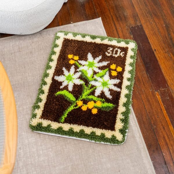 Flannel Flower Stamps - XL Latch Hook Rug Kit-latch hook kits