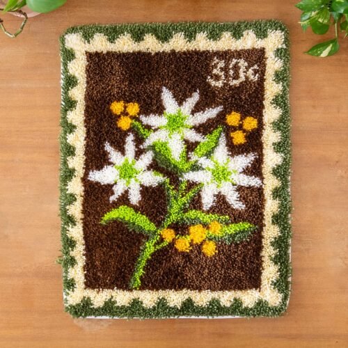 Flannel Flower Stamps - XL Latch Hook Rug Kit-latch hook kits