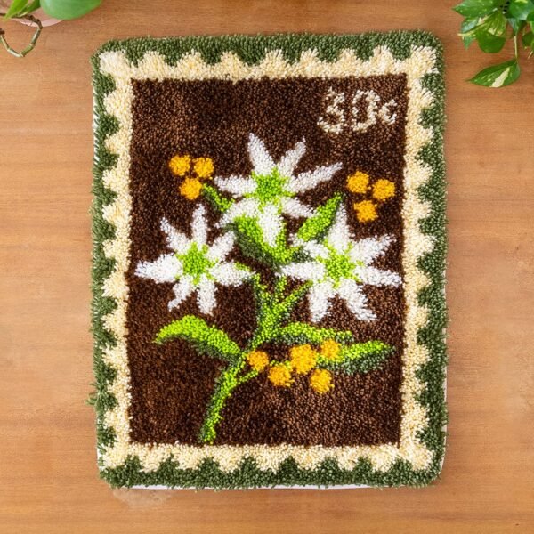Flannel Flower Stamps - XL Latch Hook Rug Kit-latch hook kits