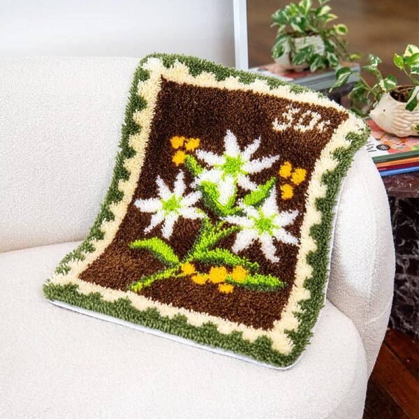 Flannel Flower Stamps - XL Latch Hook Rug Kit-latch hook kits