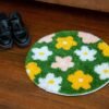 FLOWER BOMB GREEN - Rug Making Kit-Handmade Tufting Embroidery Art