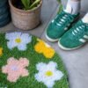 FLOWER BOMB GREEN - Rug Making Kit-Handmade Tufting Embroidery Art