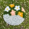 FLOWER BOMB GREEN - Rug Making Kit-Handmade Tufting Embroidery Art