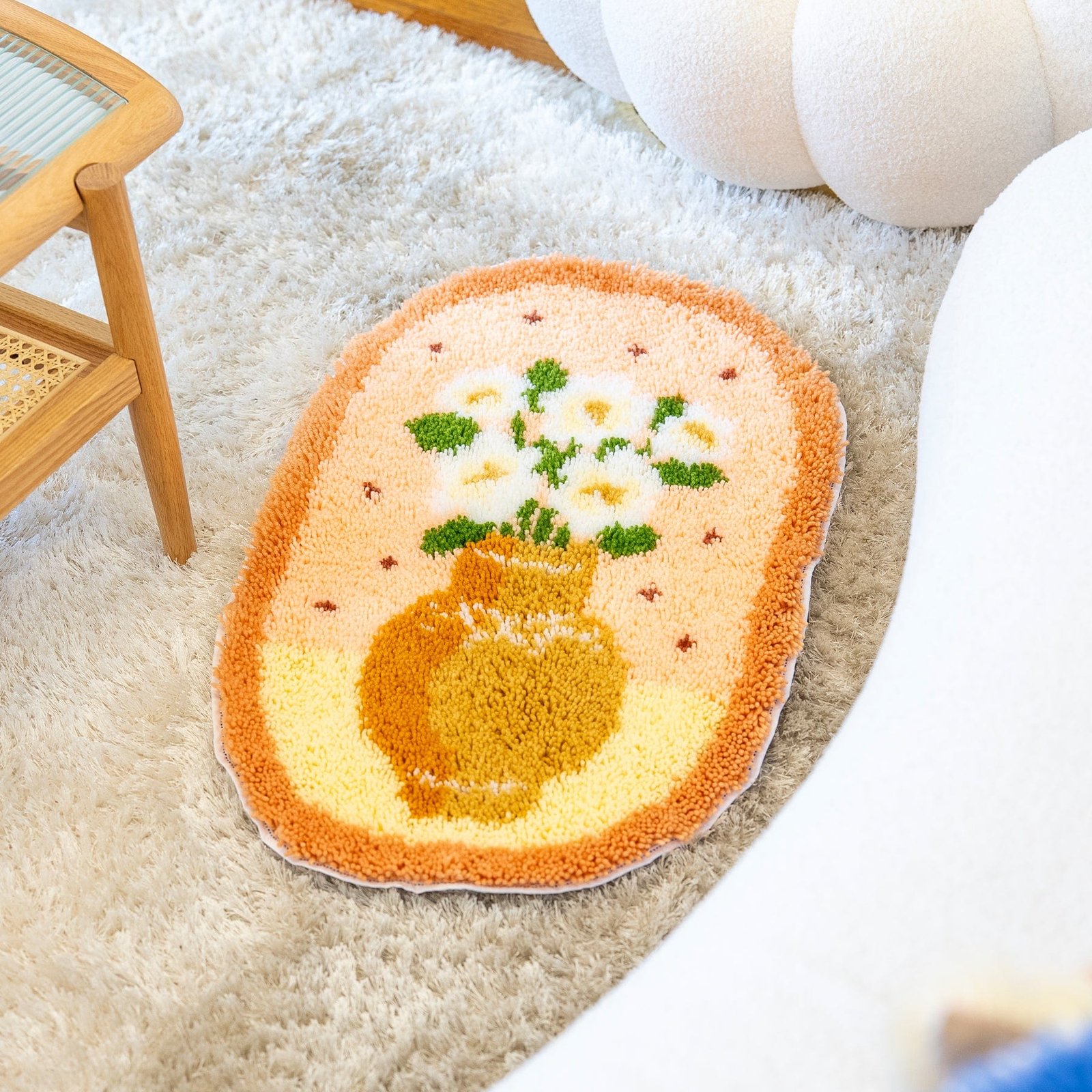 SOFT NEUTRALS - Latch Hooking Bundle-Step-by-Step Guide to Making Your Moss Rug
