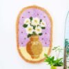 PEONIES FLOWER VASE - XL Rug Making Kit