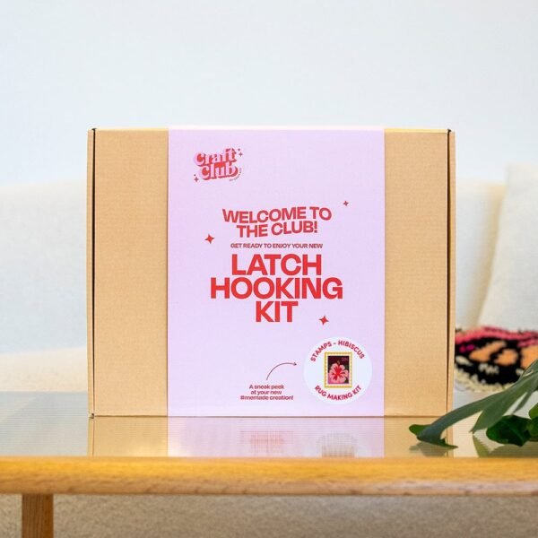 Hibiscus Stamps - XL Latch Hook Rug Kit-latch hook kits