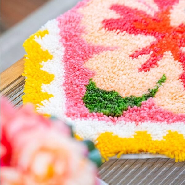 Hibiscus Stamps - XL Latch Hook Rug Kit-latch hook kits