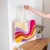 MAKING WAVES - Latch Hook Tote Bag