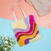MAKING WAVES - Latch Hook Tote Bag