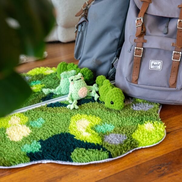 GREEN GARDEN - Latch Hook - Moss Coaster Bundle