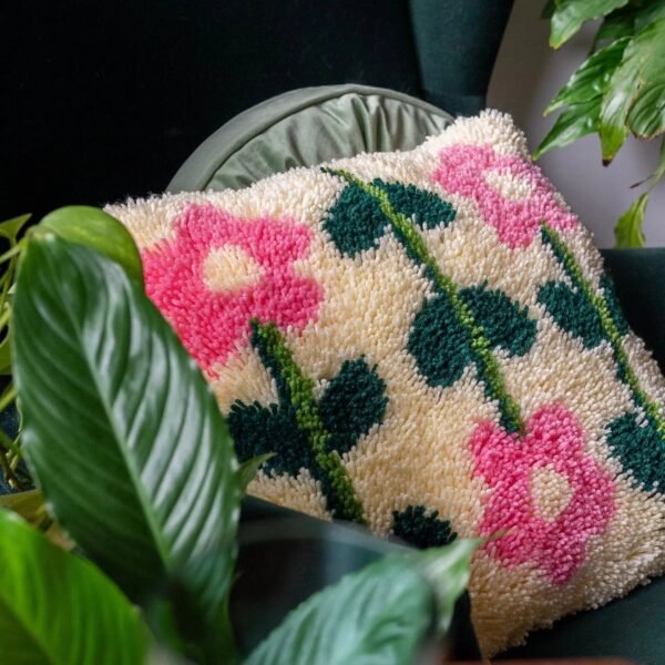 PASTEL PICK OF THE BUNCH - Latch Hook Cushion Kit unique
