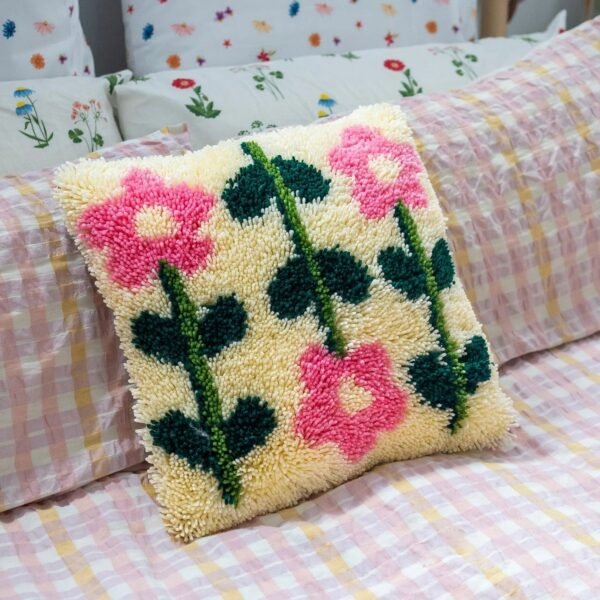 PASTEL PICK OF THE BUNCH - Latch Hook Cushion Kit unique