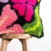 PRETTY PETALS BLACK - Latch Hook Cushion Kit unique