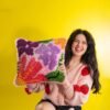 PRETTY PETALS PINK - Latch Hook Cushion Kit-latch hook kits