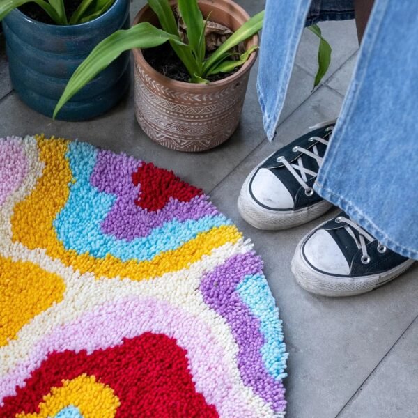 PSYCHEDELIA - Rug Making Kit- Handmade Tufting Embroidery Art for Beginners