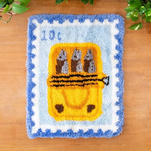 Sardine Stamps - XL Latch Hook Rug Kit- Handmade Tufting Embroidery Art for Beginners