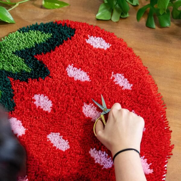 STRAWBERRY DREAMING - Rug Making Kit- Handmade Tufting Embroidery Art for Beginners