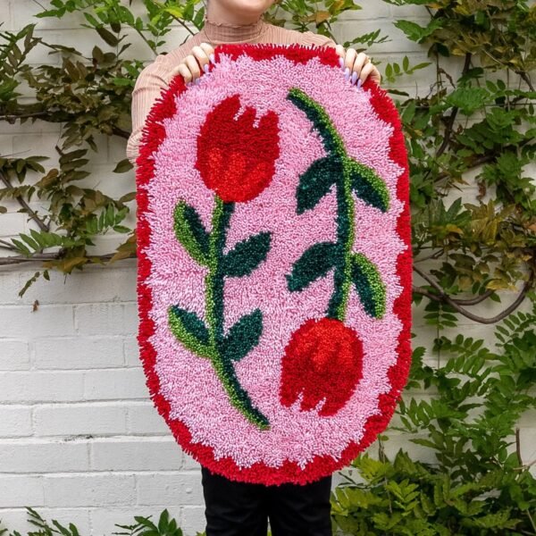 PARIS TULIP FEVER - XL Rug Making Kit- Handmade Tufting Embroidery Art for Beginners